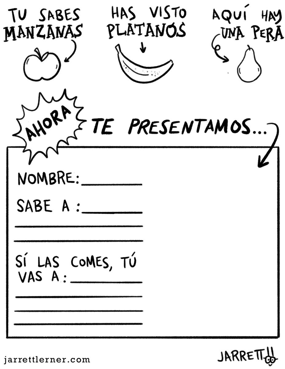 Jarrett_Lerner's tweet photo. ALSO, I've begun translating some of the past activities into Spanish. You can find links to those sheets directly below the links for the English version ones.

THANK YOU to @mentortexts for translating for me!!! https://t.co/BfNiwbjGxY