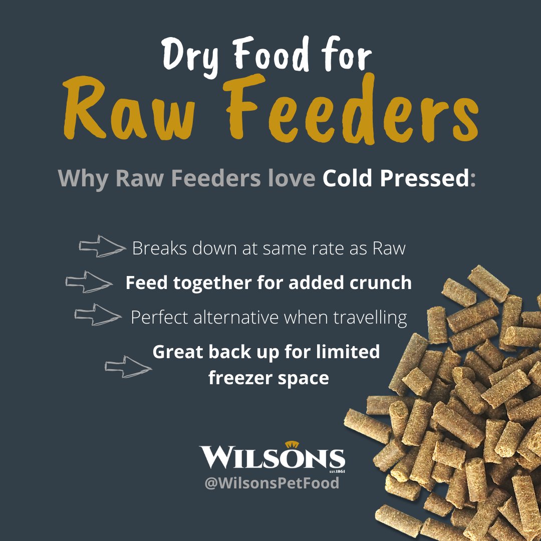 Are you a #RawFeeder looking for a dry alternative? We produce a range of delicious Cold Pressed dog food in our Scottish factories using as much UK produce as possible