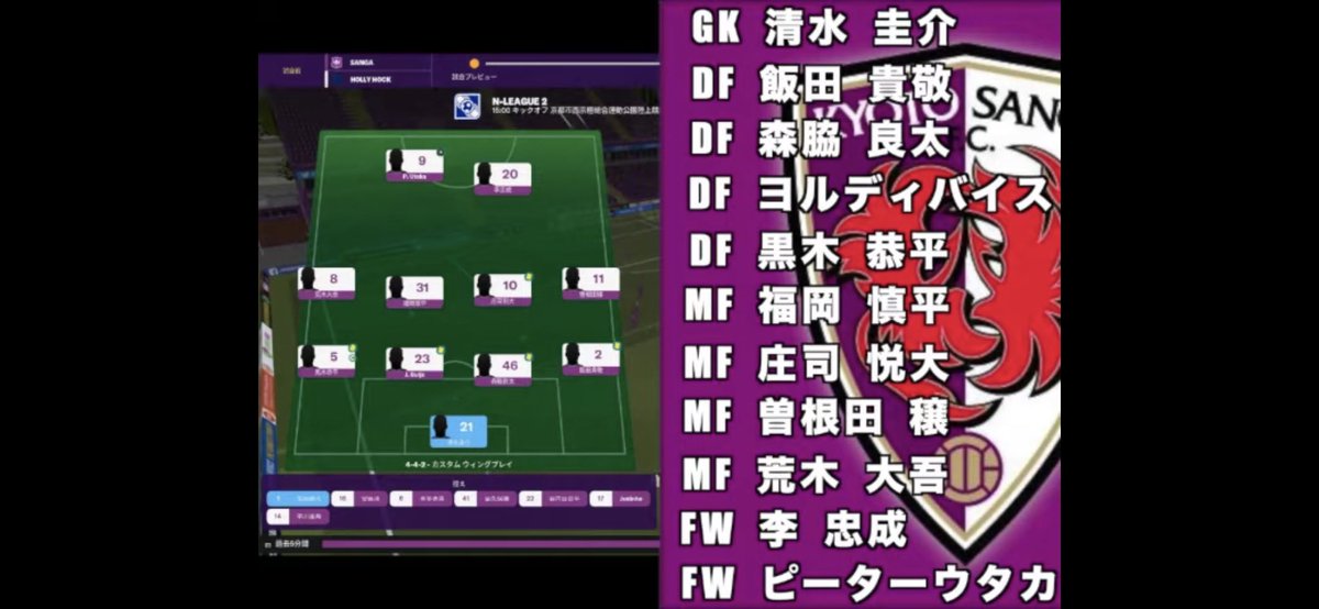 たかゆき セロリ Fm 京都サンガを救いたい Football Manager 実況 Part3 T Co S1gp0lo1qp Youtubeより この実況を撮ったときは3月いっぱいjリーグ延期になるなんて思ってもなかったよ J2は開幕の5試合が大事 京都サンガ 横浜