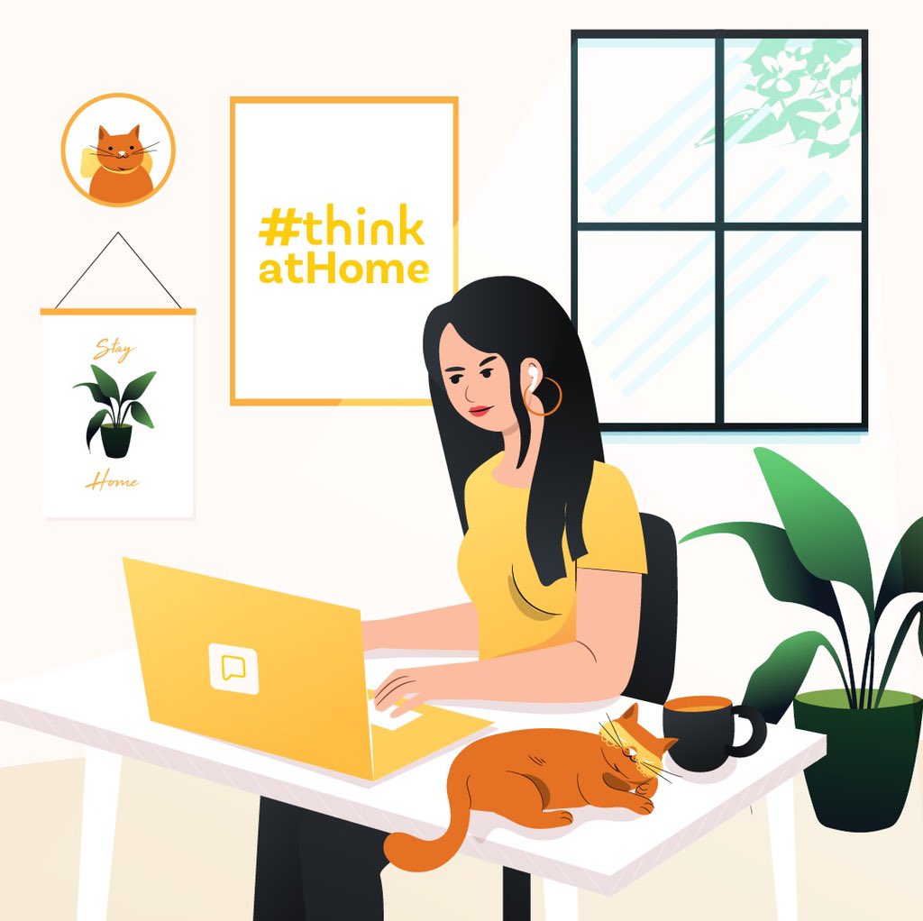 thinkadv's tweet photo. #thinkathome - To help disrupt the spread of the corona virus and to 'flatten the curve', our team has switched to working from home. We are opting to technology tools to keep our teams connected and engaged. #socialdistancing #wfh #thinkadv https://t.co/9SNkpA1m0k