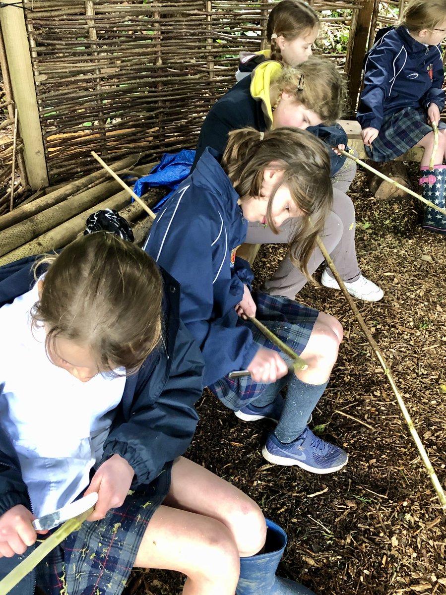 RydePrep's tweet photo. Business as usual, for now, in the Junior School with some fun outdoor learning. Year 4 have been whittling hazel to make long bows and Year 3 have been building dens. #RydeJunior #RydeY3 #RydeY4 #RydeOutdoorLearning https://t.co/e7gJubLMr5