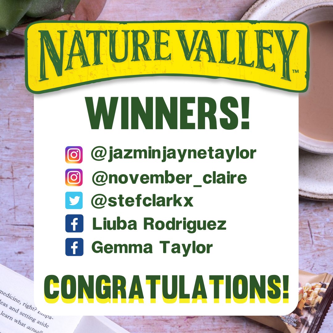 TheWorkPerk's tweet photo. Congratulations to our Nature Valley competition winners! You've each won a General Mills product basket and a £25 Amazon voucher 😁 🙌Thanks to everyone who entered #WorkPerkWinner @stefclarkx @NatureValleyUK #TheWorkPerk https://t.co/yC3pMlF5nb