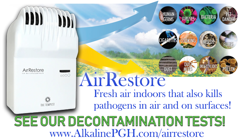 #COVID19 can remain on surfaces for days &amp; #airborne for hours. The #AirRestore creates an environment in #air &amp; on #surfaces that expedites #bacteria and #virus death! &amp; its #portable!  See our #tests at AlkalinePGH.com/airrestore
#quarentinelife #socialdistancing #hope #BeSafe