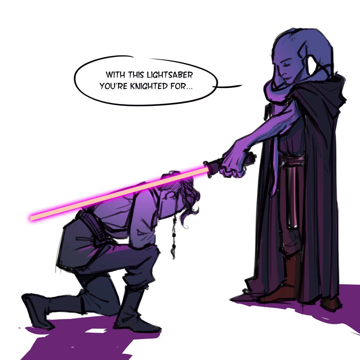 Little birthday present for my buddy @Saeniia ???
This comic is based on an insider/meme from our rps but please appreciate her Star Wars OCs Raxan and Cotan because they are SMOKIN HOT
#starwars #starwsrsoc #originalcharacter #swtor