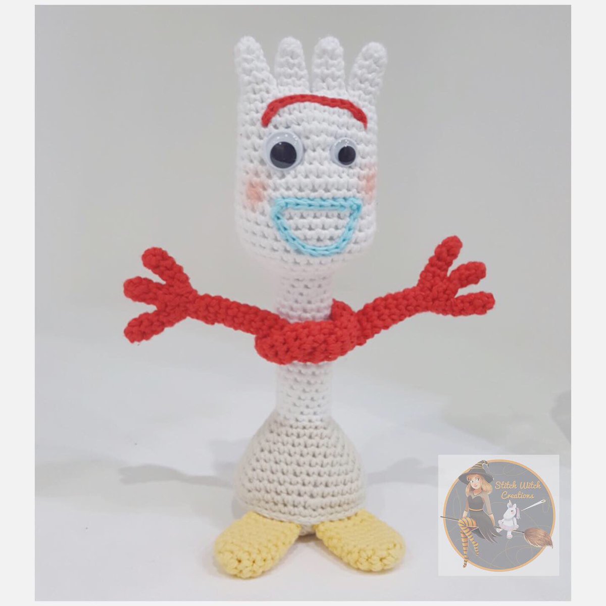 StitchWitch666's tweet photo. **FREE PATTERN ~ MR FORK**
Download my Mr Fork crochet pattern free pop over to Ravelry for your copy ➡️ https://t.co/RMDInAq7nn

.
#stitchwitchcreations #forky #toystory #handmade #toystory4 #mydesign #mrfork #amigurumidesign #crochet #crocheting #crochettoday #amigurumi https://t.co/yl8oJMlfCH