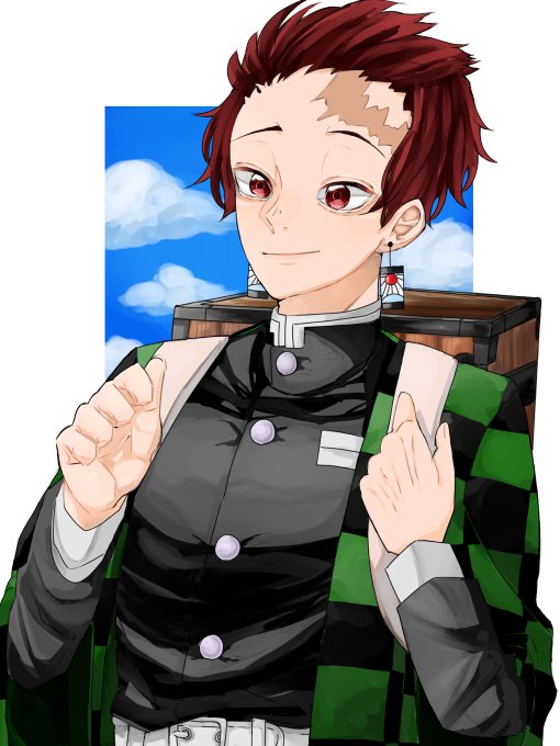 ai-chanさんがTwitterに投稿した竈門炭治郎(鬼滅の刃)のイラスト。