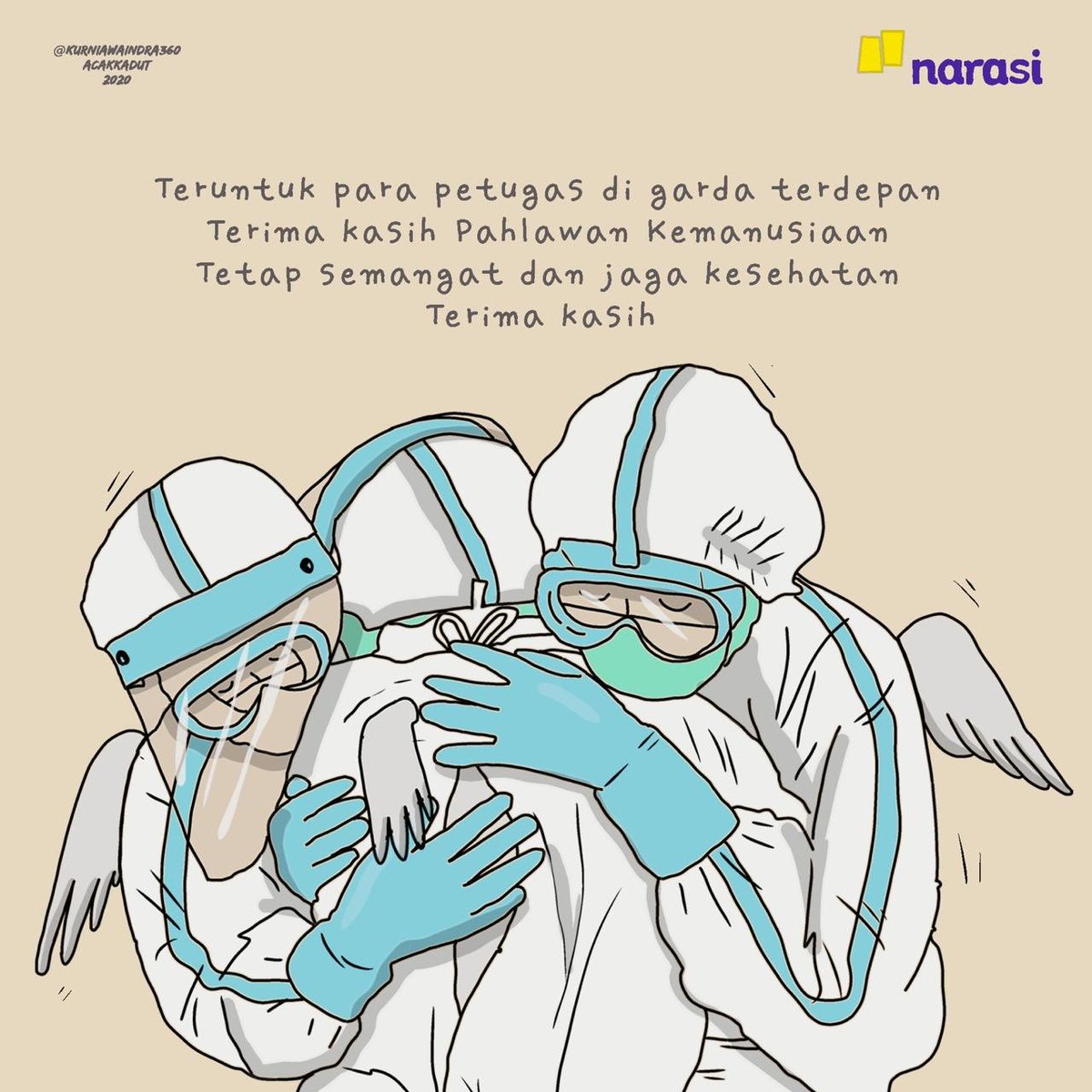 narasitv's tweet photo. Untukmu para tenaga kesehatan,

terima kasih telah berjuang di garis depan, rela menanggalkan kepentingan pribadi demi kemanusiaan. Bagimu, menyelamatkan nyawa orang lain adalah kewajiban, meski nyawa sendiri menjadi taruhan.

Tak putus doa dan semangat untukmu dari kami. https://t.co/YrtJWu0nQa