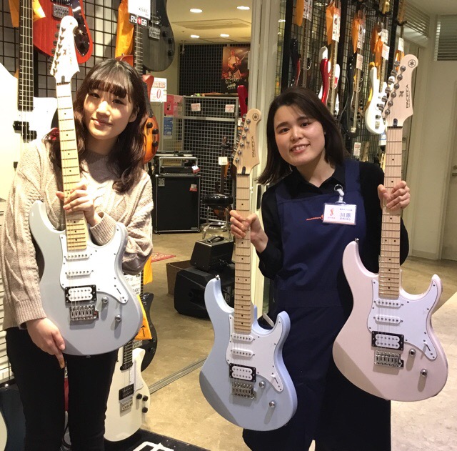 島村楽器 新所沢パルコ店 エレキギター 大人気のヤマハパシフィカシリーズに新カラーが追加されました パステルカラーがとても カワイイギターです 新色の3カラーが新所沢店にも入荷しておりますので カワイイギターをお探しの方は要チェックです