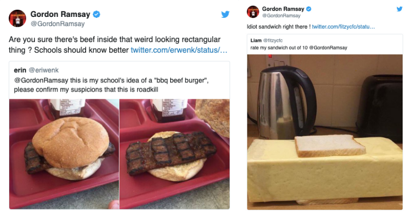 noteableyfood's tweet photo. People are sending Gordon Ramsay photos of the food they prepared for him to brutally rip them apart - the results are absolutely hilarious