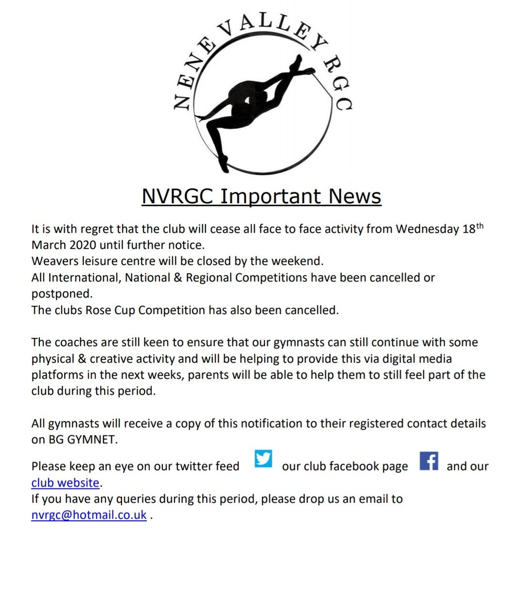 NVRGC's tweet photo. ❗️NVRGC Important News❗️

Letter from club principal Vicki Pearson https://t.co/aAGrXlINgS
