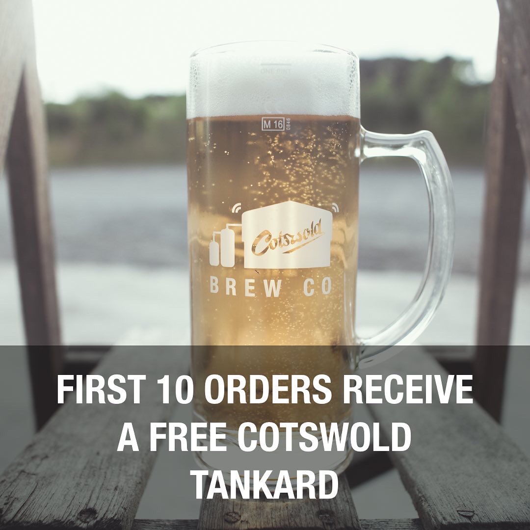 It’s official - we are now delivering direct to homes within a 35-mile radius of the brewery! Head to cotswoldbrew.co/shop to place your order.

Free Cotswold tankard for the first 10 orders.

Please share!