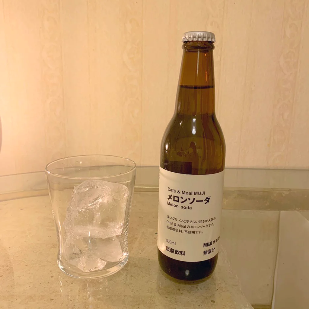 激推ししたいもの。【無印良品の瓶メロンソーダ。(¥290)】おうちカフェにもお勧め。