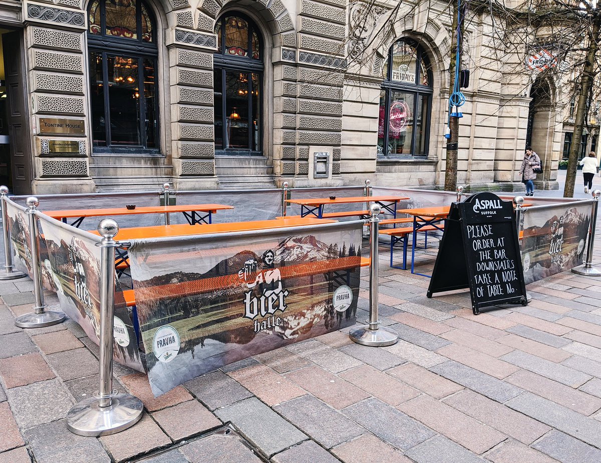 We’re open🍕 Come join us for your favourite beer and some good food to take your mind off things. Our terrace is open for anyone who would prefer to sit in the open air🍻 #BierHalle