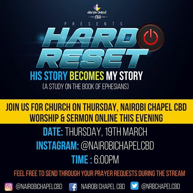 nrbchapelcbd's tweet photo. Church will be online today. So get ready and let's meet at 6pm right here on Instagram Live and on Facebook Live https://t.co/1FFC5WiAHI