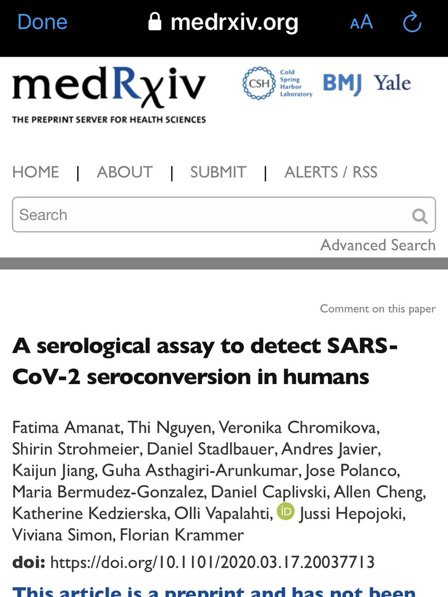 KaminskiMed's tweet photo. When governments fail, scientists take over - a  new serological assay for #COVID19 should allow detection of seroconversion as early as three days from symptoms - kudos @florian_krammer &amp; team! @medrxivpreprint  https://t.co/zs1fT4id0n https://t.co/YWWoG4J0GF