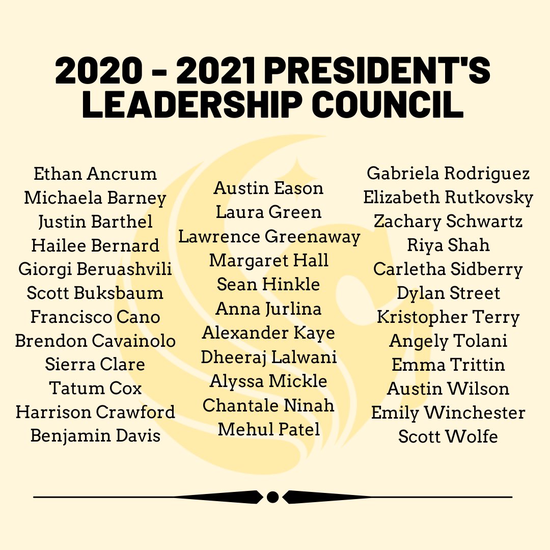 ucfplc's tweet photo. Congratulations to our 2020-2021 PLC! 💛🖤👏 https://t.co/StKylfSqKQ