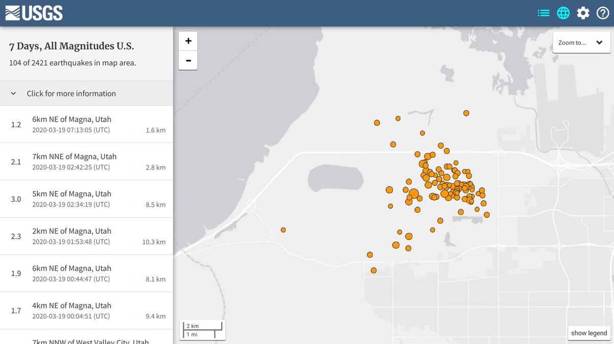 chaplaindyr's tweet photo. Keep in prayer the residents near Magna, UT who have had over 100 earthquakes since yesterday morning shortly after 7 local time. The initial quake registered at 5.7. https://t.co/UaAdlw7VMu