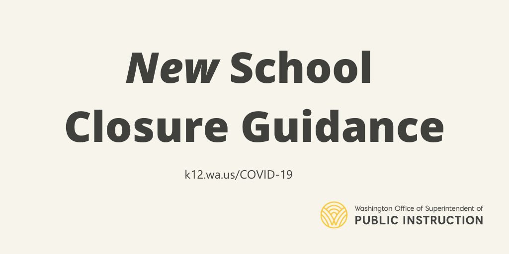 We have NEW guidance on teacher &amp; principal evaluations (TPEP) and childcare in schools: bit.ly/33uY1tN #WAedu
