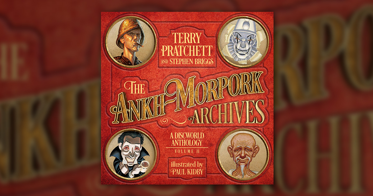 We're excited to reveal the cover to The Ankh-Morpork Archives Volume II, published later this year by <a href="/gollancz/">Gollancz</a>, featuring hilarious writing from <a href="/terryandrob/">Terry Pratchett 🖤 🤍👽 🐇</a> and @stephenpbriggs with exquisite artwork by @paulkidby #Discworld #TerryPratchett