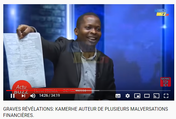 kinshasaweb's tweet photo. #SOMIBO #100jOURS #Evaluationducabinetdupresident #Escroquerie #Transparence #StopcorruptionRDC #voyagesdiplomatiques #Logementsociaux #Sautsdemouton #CrimeFinancier GRAVES RÉVÉLATIONS: KAMERHE AUTEUR DE PLUSIEURS MALVERSATIONS FINANCIÈRES. https://t.co/OWfQ0A9wrc via @YouTube https://t.co/3SSRD4VC6C