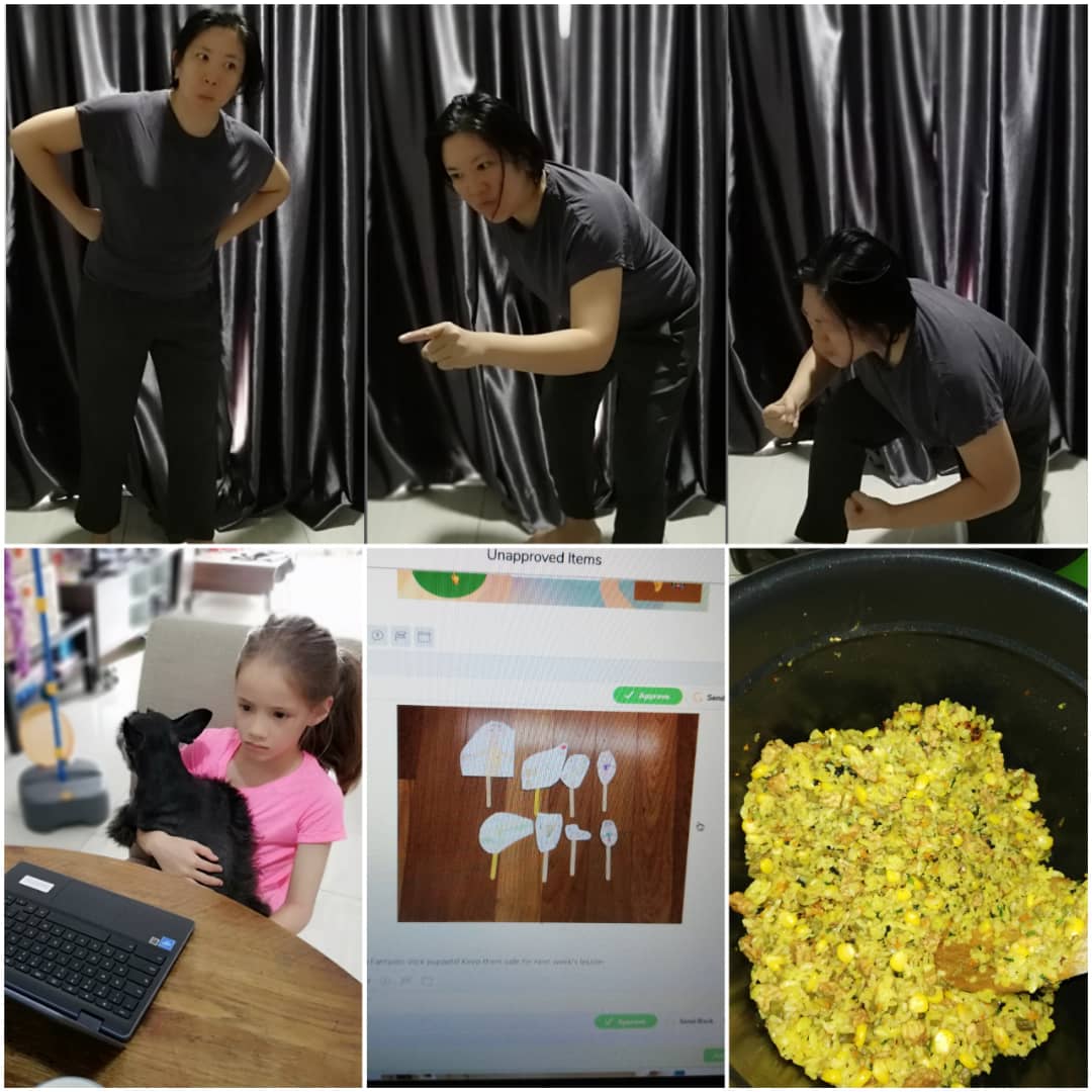 Working from home has its fun and challenges. Besides preparing drama lessons and marking students' work online, I had to supervise my own children's e-learning as well as keeping everyone alive by cooking nutritious vegan meals. Yes, teachers do deserve a million dollars🤣🤣