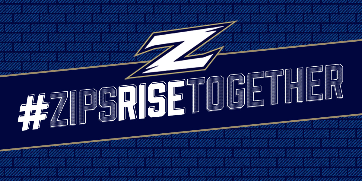 Through all the uncertainty, through all the unknown, #ZipsRiseTogether! 

As an Akron community, we must come together as one united front to play our part in ending Covid-19. While away from campus, the field, the range, and the court, it’s vital that #ZipsRiseTogether!
