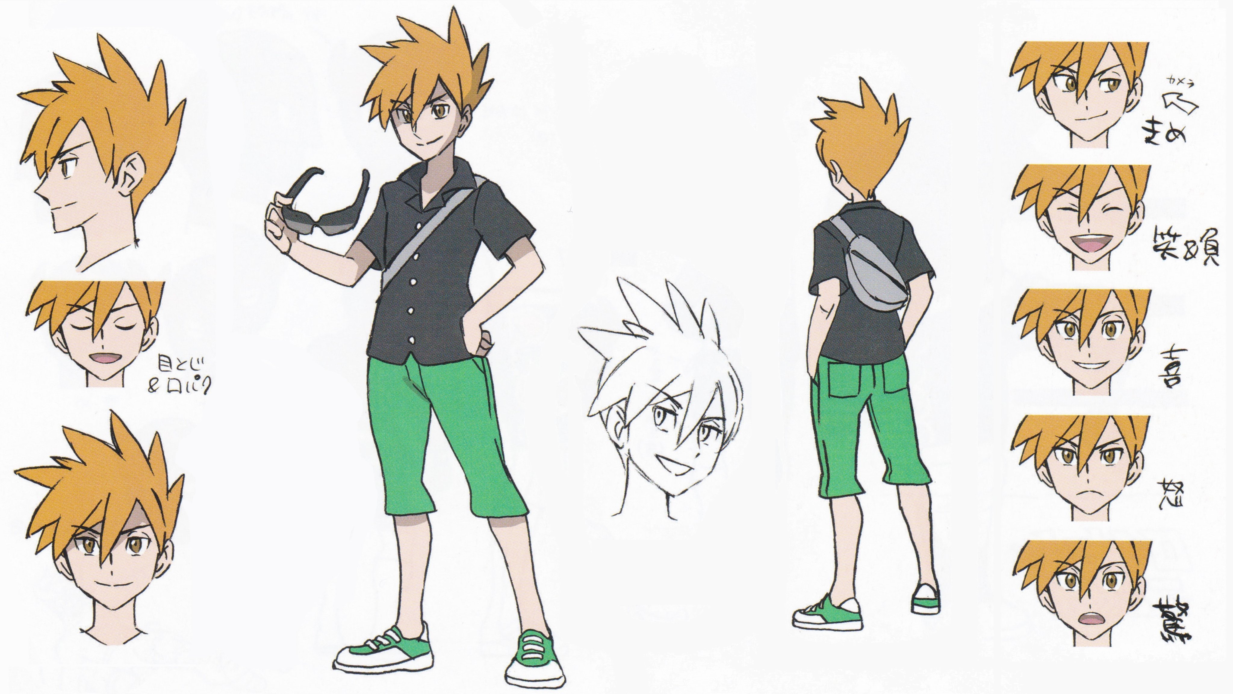 Dr Lava S Lost Pokemon No Twitter Pokemon Only In Japan This Concept Art For Nanu Kiawe Blue Samson Oak Was Featured In The Ultra Sun Moon Alola Art Book