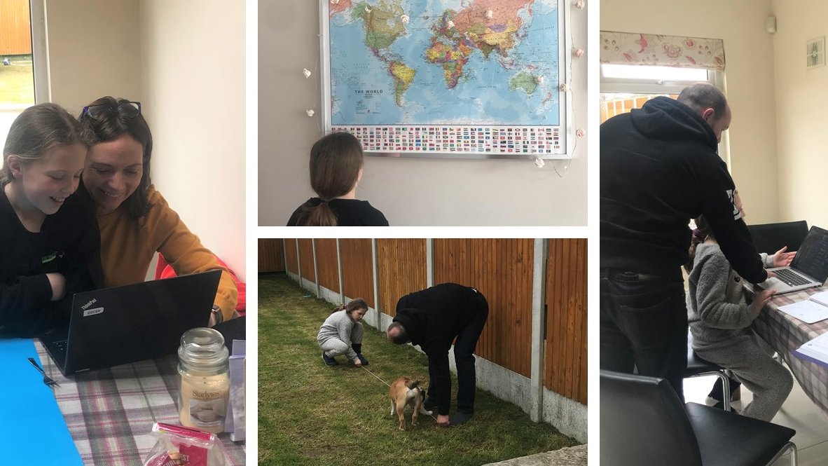 Last week I was on <a href="/StockNt/">TakingStockNT</a> discussing upskilling on the launch of <a href="/PwCIreland/">PwC Ireland</a>'s #CEOsurvey. This week, I'm putting it into action, teaching my girls how to work (and study!) remotely. 
#workingfromhome #pwcireland