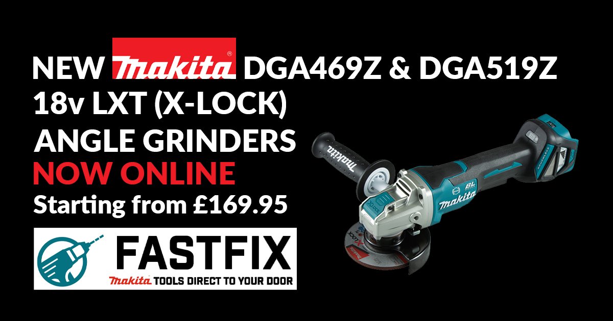***NEW MAKITA DGA469Z &amp; DGA519Z 18V LXT BRUSHLESS ANGLE GRINDERS***

🔥New X-LOCK Tool-less Mechanism!🔥

ℹ️Now In Stock &amp; Available To Buy Online!

fastfix.co.uk/makita-dga469z…

fastfix.co.uk/makita-dga519z…

#makita #makitauk #makitatools #powertools #tools #diy #diytools #fastfixbristol