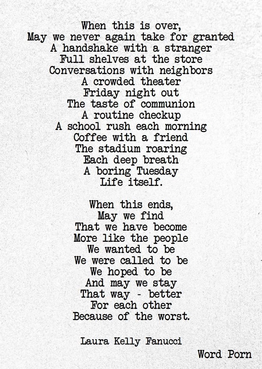 AmyRob01's tweet photo. #WhenThisEnds #RealizeWhatWeWerentGratefulFor https://t.co/sZsbHdOzgJ