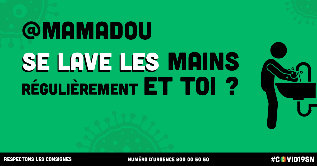 covid19sn's tweet photo. RT pour générer votre tweet personnalisé de respect des consignes sanitaires #Covid19SN et sensibiliser vos contacts https://t.co/JipHBAIfQ2