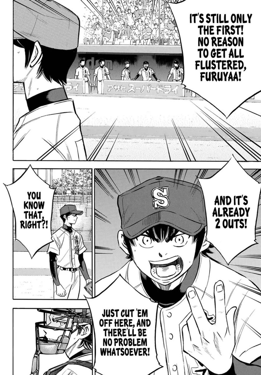 Eijun is such ace material look at him leading his team from the friggin dugout