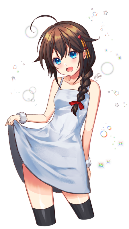 時雨(艦これ) ,時雨改二 「白ワンピ時雨・黒ワンピ時雨 #艦これ
あなたはどちら派? 」|壱十九 / illustratorのイラスト