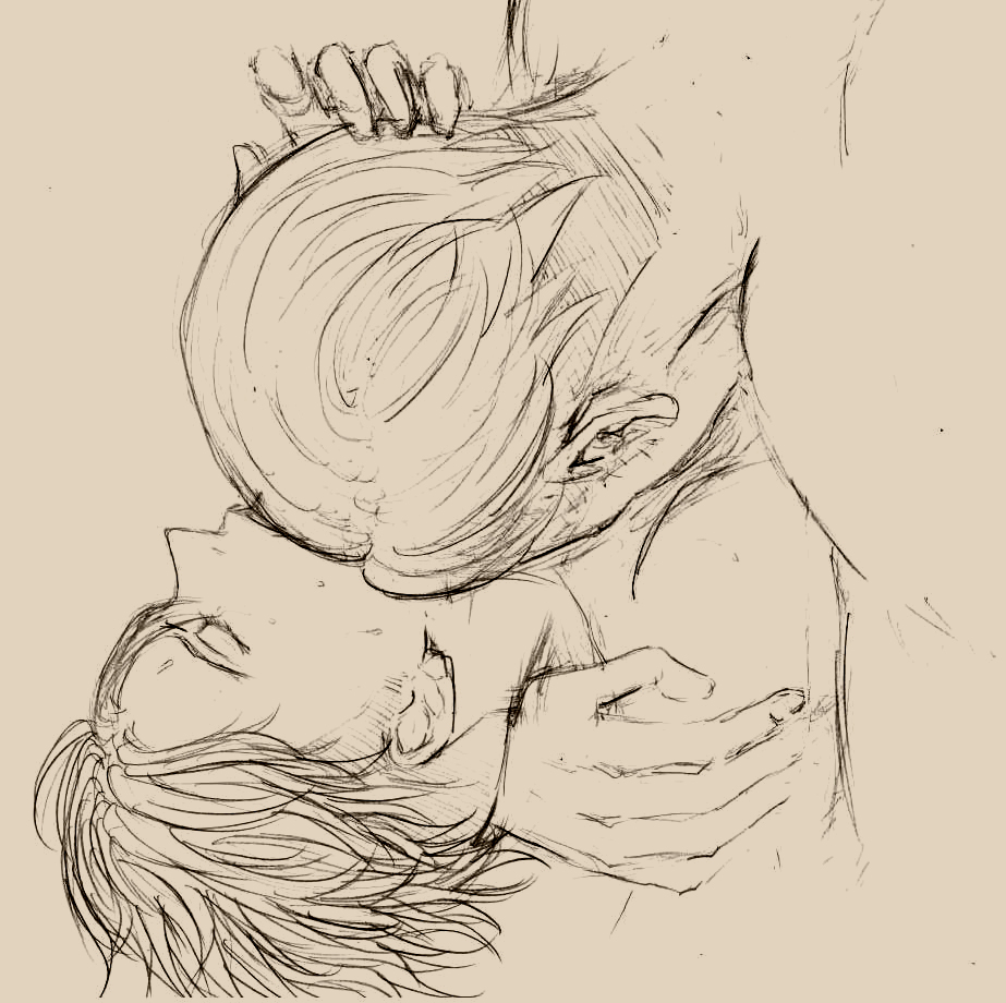 Too tired for drawing tonight...so I found out some very old old old Eruri arts...I drew these in 2013...or 2014...? Where is that sketch book??