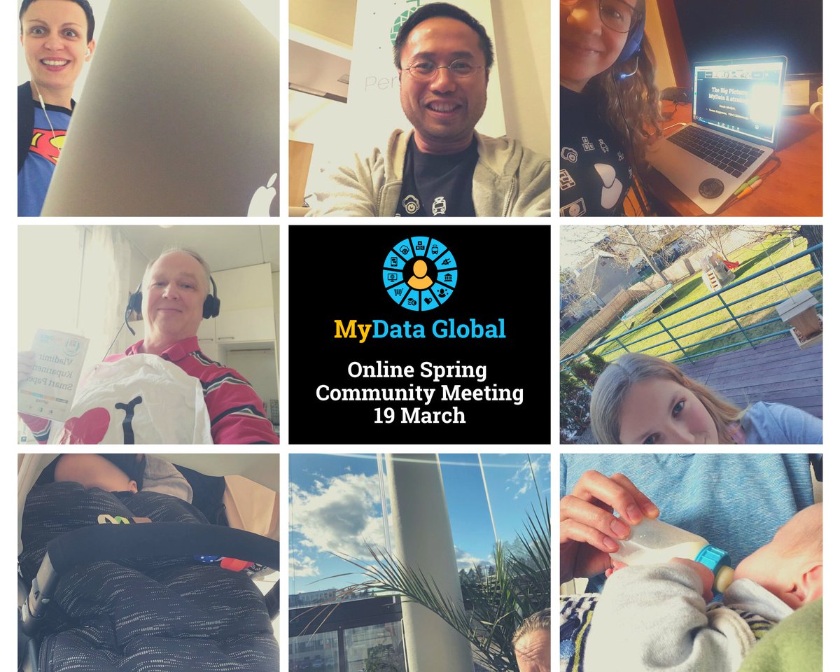 mydataorg's tweet photo. In these hard times, the #MyData Community is standing strong together! Among 90 others, these cool 😎peeps are participating in the Spring #CommunityMeeting and making sure we are still moving toward more fair, transparent and prosperous digital societies! #PersonalData https://t.co/ceFDo4uc2e