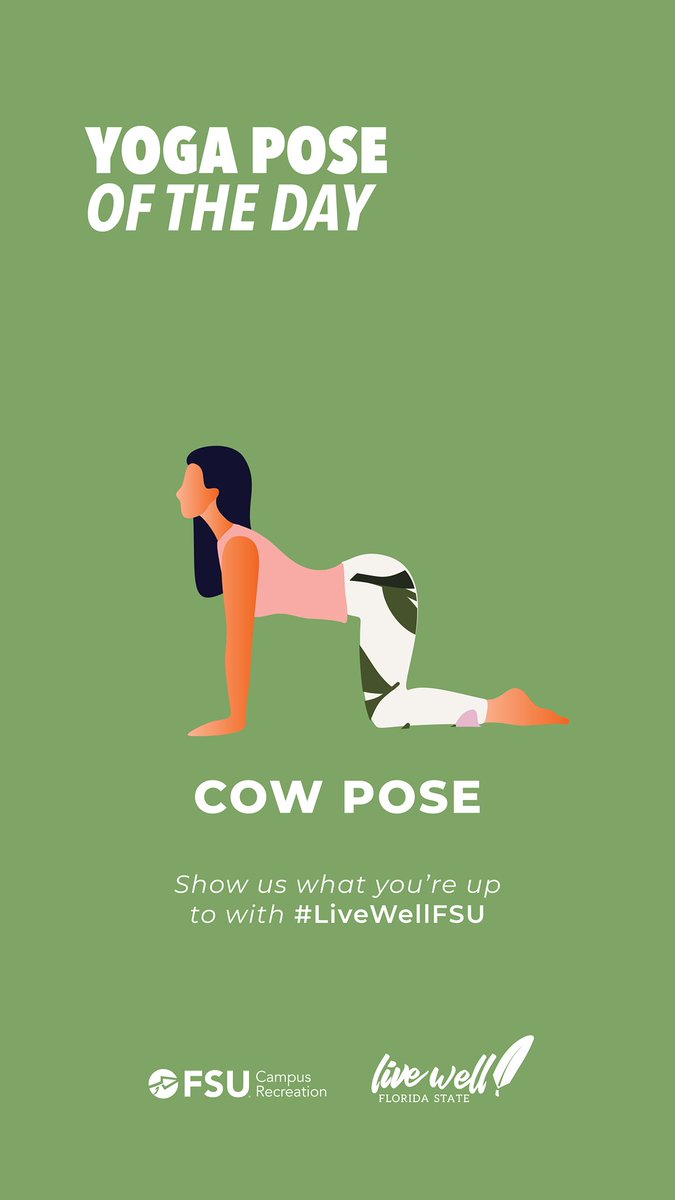 FSUCampusRec's tweet photo. Thursday, March 19
💪 Workout of the Day: EMOM for 14 Minutes
🧘🏾‍♀️ Yoga Pose of the Day: Cow Pose
🌳 100 Ways to Get Outside: Tips 16-20 https://t.co/gYBbTDpuRs