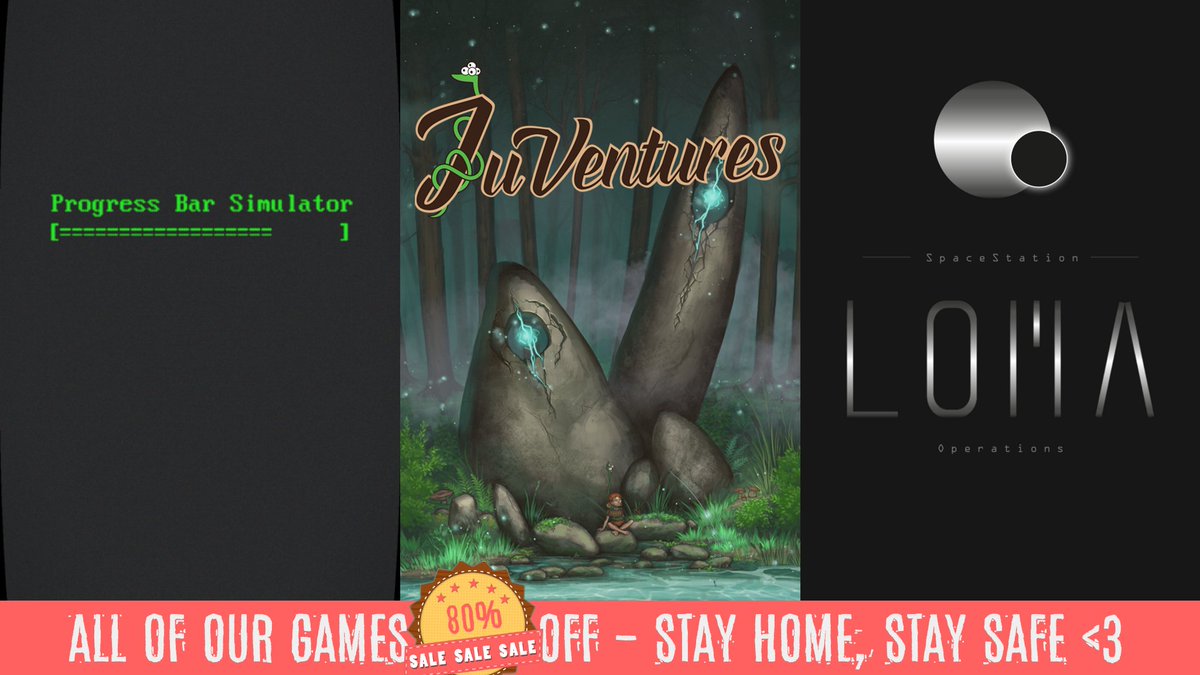 SpielmannSpiel's tweet photo. These are trying times and everyone needs to do what they can to help. We simply make games. And you need something to do at home, locked in.
Thats why we're holding our own sale. From now on all of our games will be discounted by 80%
#StayHome #coronasale
https://t.co/YFG3pYcTyG https://t.co/juWtyfaAg3