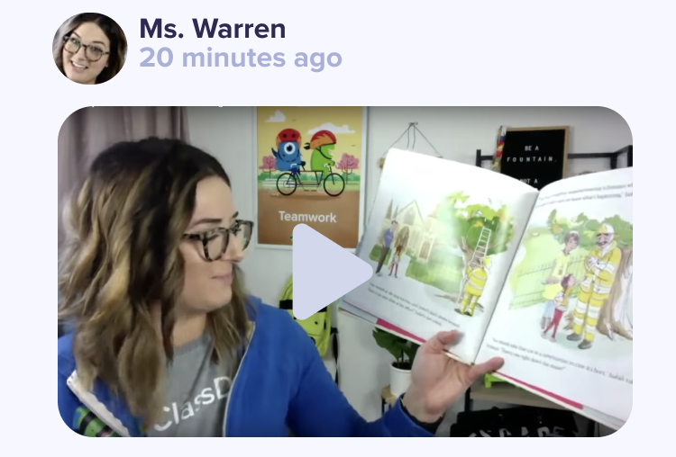 You can now record videos on your computer and post to Class Story! Share a daily read-aloud, morning message, or lesson 🙌 Check out ClassDojo.com/RemoteLearning for more ideas on #remotelearning and #remoterelationships