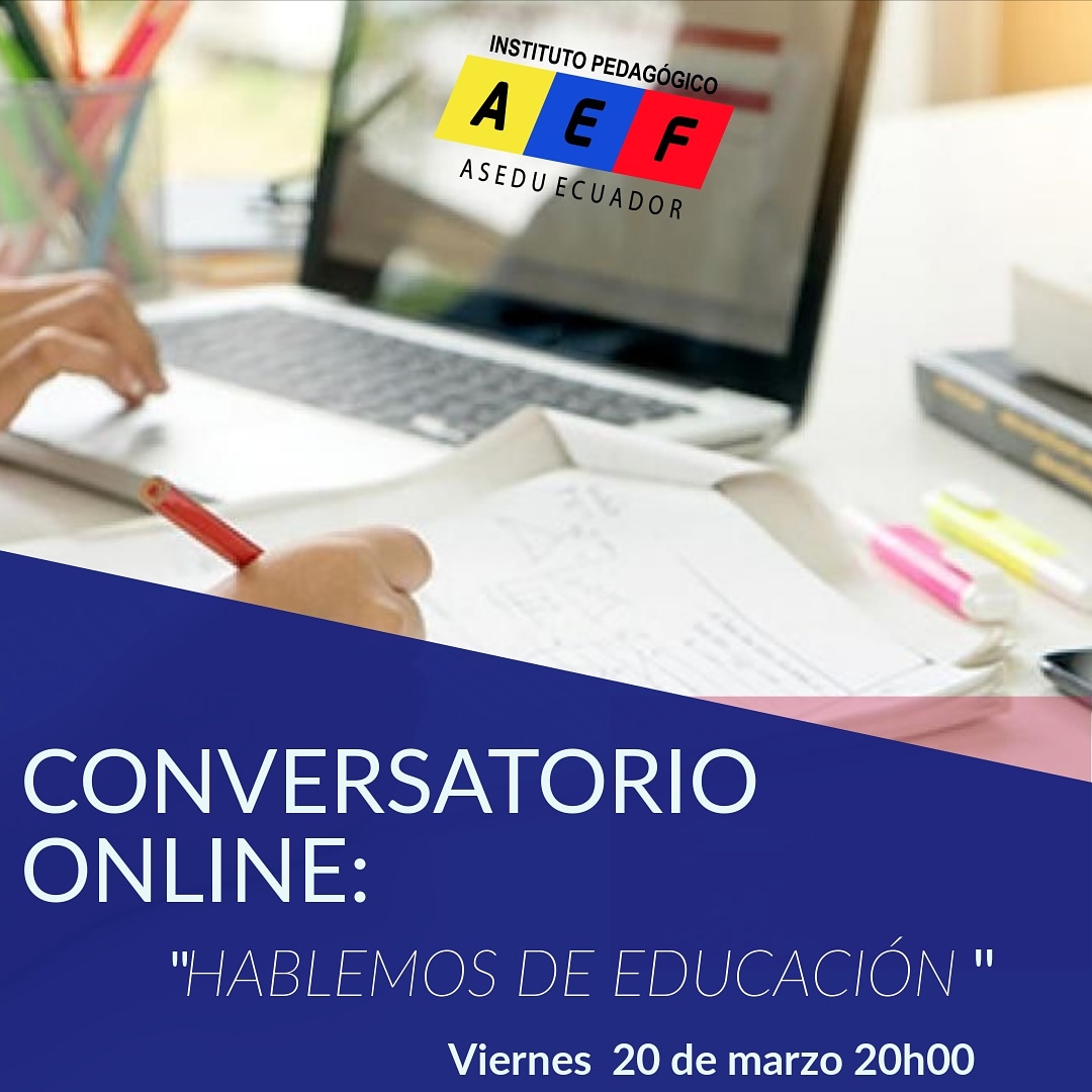 AseduEcuador's tweet photo. El objetivo de este conversatorio es generar un espacio para el intercambio de ideas, en el marco de “Hablemos de Educación”. Será un diálogo explicativo y a la vez participativo en el que se promueva el entusiasmo, creatividad en innovación en la labor docente. https://t.co/RBuskcuHvW