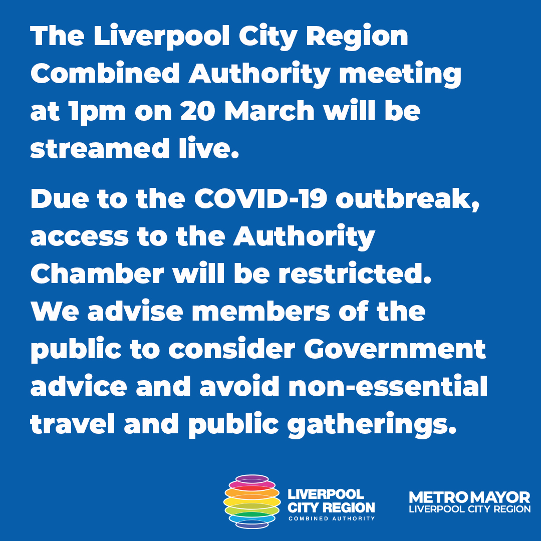 Liverpool City Region On Twitter The Next Liverpool City Region Combined Authority Meeting At 1 00pm On Friday 20 March Will Be Streamed Live Https T Co Voxvr6264y Https T Co Awu7simawy