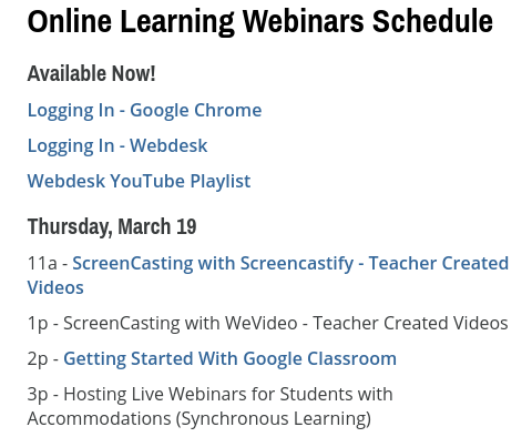 pisdtech's tweet image. Access PISD resources from home!

Logging In-Chrome: youtube.com/watch?v=nL2yHy…
Logging In-Webdesk: youtube.com/watch?v=P6cCDZ…
Staying Connected with Learning at Home: pisd.edu/Domain/12683
Resources for Learning Outside the Classroom: 

pisd.edu/it