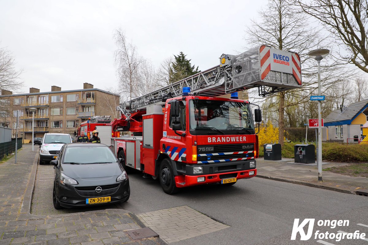 Melding brandweer IJsselkade Leiden inzake gebouwbrand