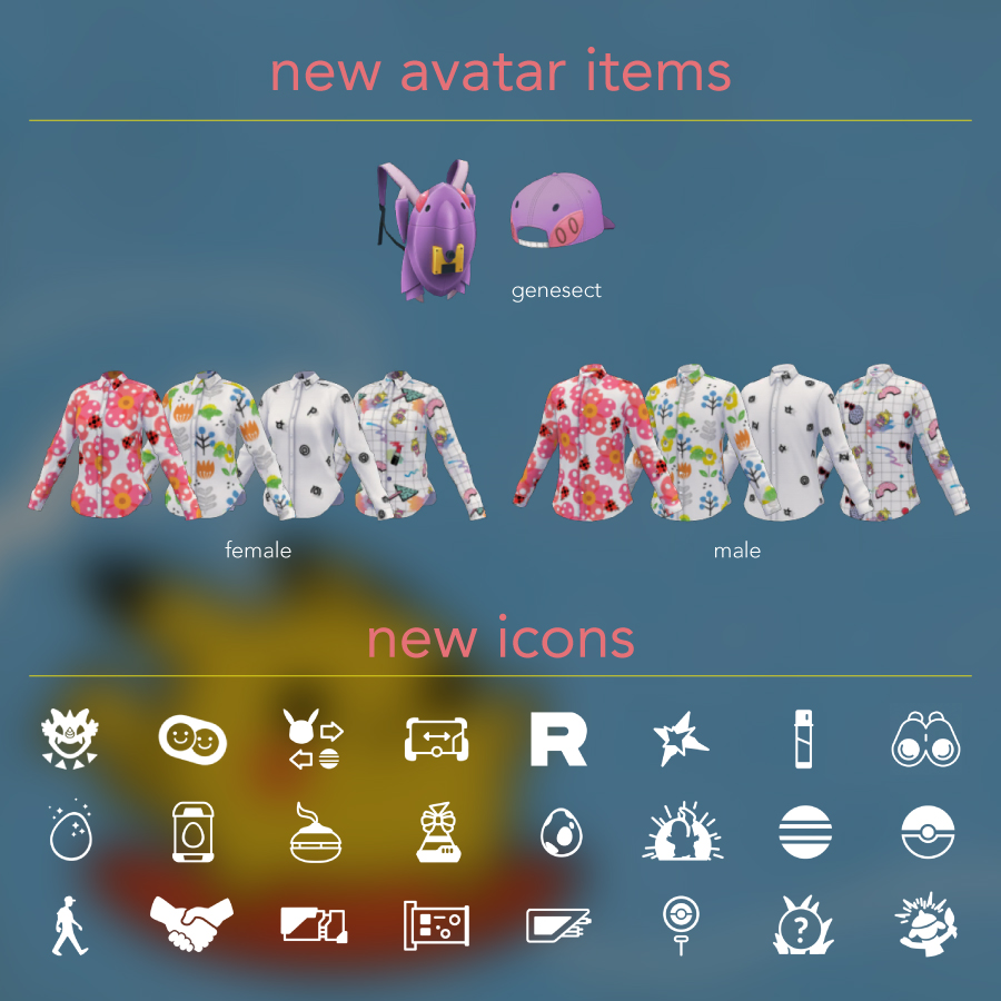 new avatar items and 'today' icons