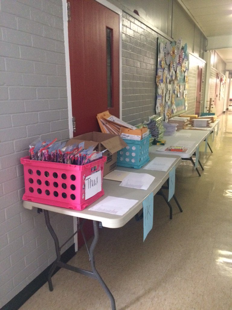 Don’t forget packet pick-up again today from 9-11. We made packets for every student Pre-K -8, along with digital support. Thank you to everyone who picked up yesterday! We had an awesome turnout!!