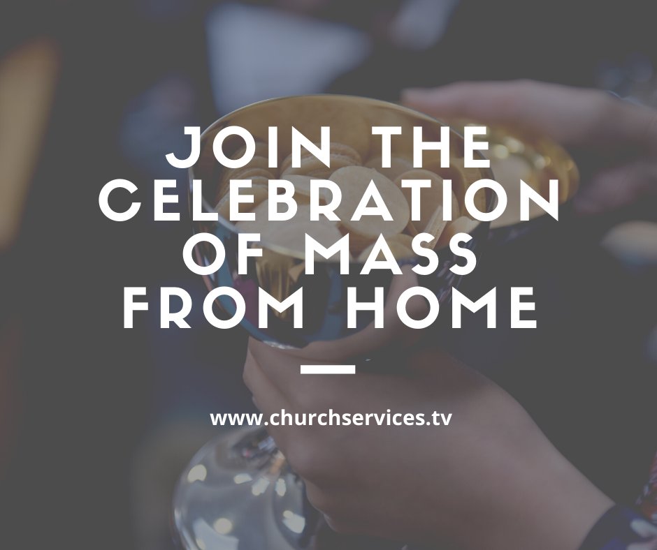 With public acts of worship in our churches suspended from 20th March until further notice due to #COVID19, you can continue to join the celebration of Mass from home on live stream at churchservices.tv. Mass times: bit.ly/3afs7UE