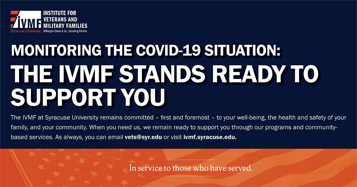 While right now you are rightfully focused on your loved ones, we want to let you know we stand ready and remain committed to supporting transitioning service members, veterans and their families. When you need us, we are here. Read our full message here: bit.ly/2J0m6PW