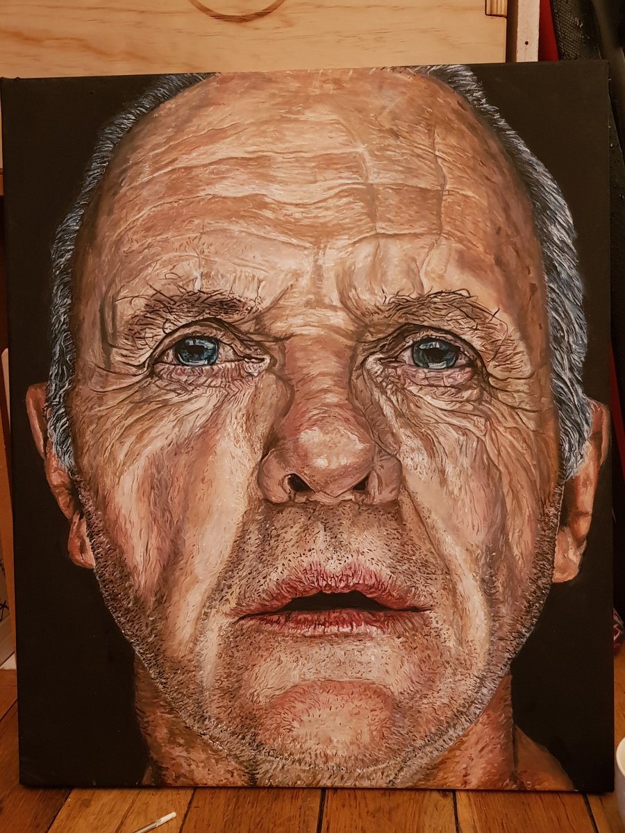 jofoleyhoop's tweet photo. If anyone would like to commission me to paint a portrait of themselves, their loved ones or a hero please DM me. It would make a great gift for anyone stuck in self isolation!
Here are some examples of my previous work. Please help. 
#anthonyhopkins #bobmarley #supportartists https://t.co/ACp3Aek2oE