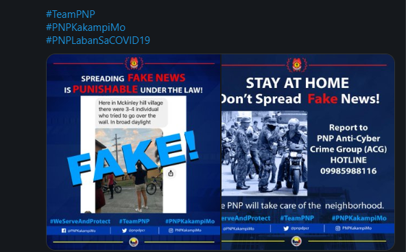 PcrStn4's tweet photo. Don't spread Fake News
#TeamPNP 
#PNPKakampiMo https://t.co/3SmOM2AXOL