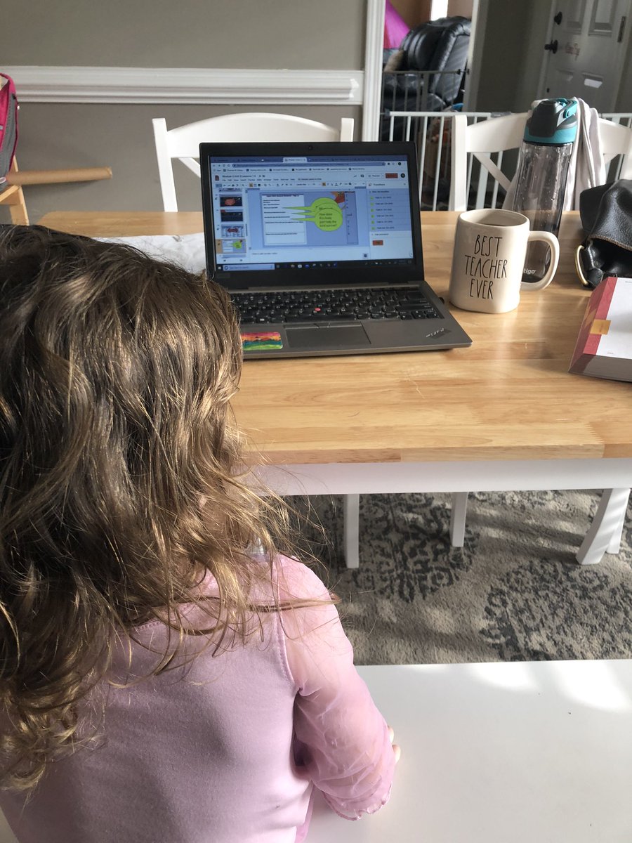Teleworking with toddlers is no joke! #donewithcoronavirus #teachersneedtheirstudents