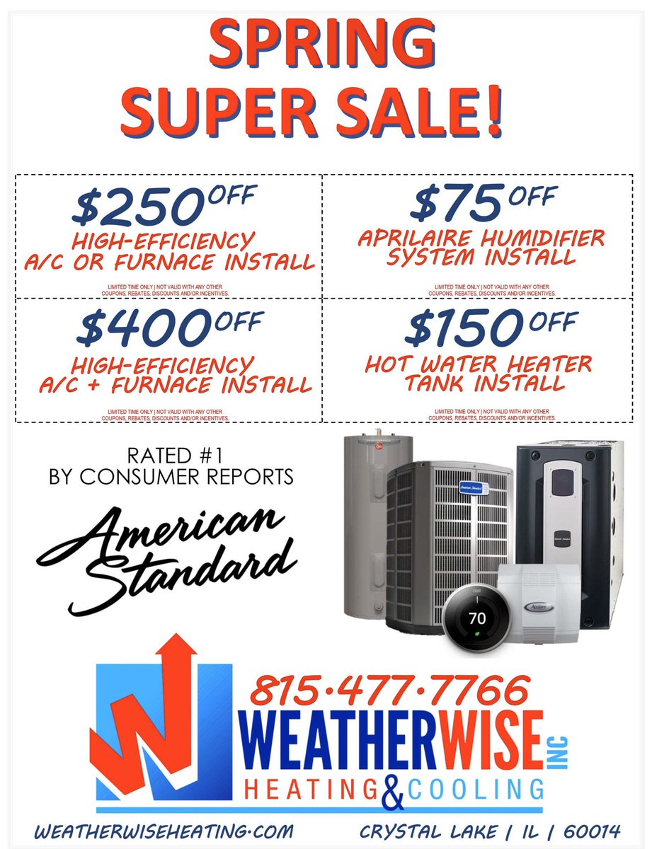 Spring Super Sale! It’s finally Spring, so please feel free to call today for any of these incredible deals! 🌺